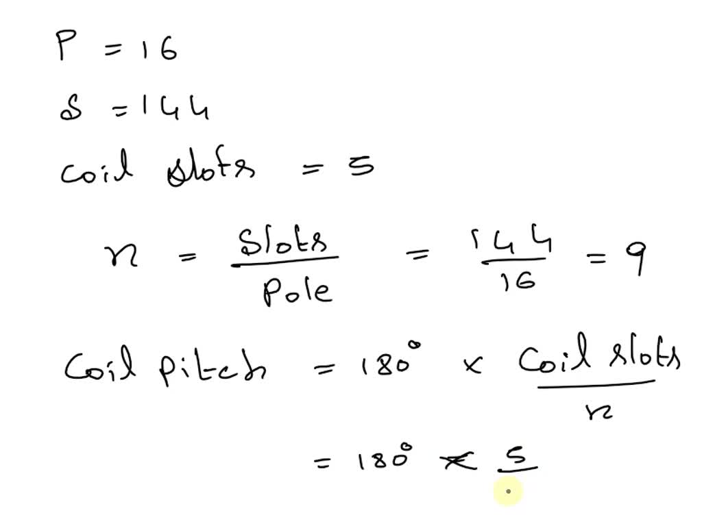 SOLVED A 1z pole alternator has an armature wound with coils having 15
