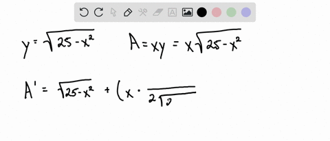 find-the-dimensions-of-the-rectangle-with-the-largest-possible-area-enclosed-in-the-semicircle-ysqrt25-x2-what-is-the-area-of-this-rectangle-48021