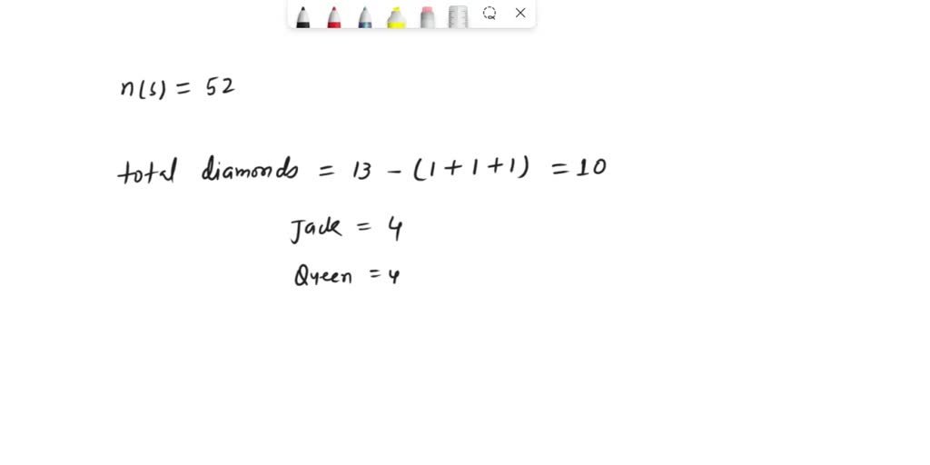 SOLVED Pick a card from a deck of cards. What is the probability of