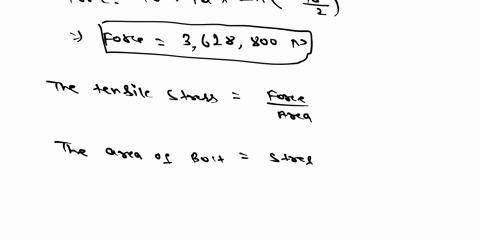 calculate-the-stress-area-in-mm2-of-each-of-the-eighteen-bolts-used-to-fasten-down-the-hemispherical-joint-of-480-mm-pressure-vessel-having-an-internal-pressure-of-10-mpa-a-material-strength-91287