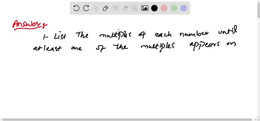 SOLVED: Flow chart to find the LCM of a number