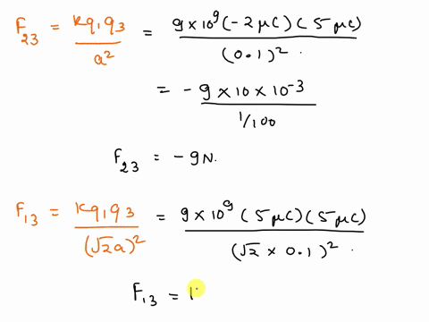 f1s-from-the-illustration-shown-in-the-figure-calculate-for-the-resultant-force-and-the-electric-field-exerted-on-q3-601-if-we-let-q1q3-50-hc-42-20-lc-and-a-010-m-find-the-resultant-force-an-75316