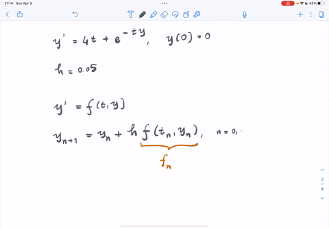 use-the-eulers-method-with-h-005-to-find-approximate-values-of-the-solution-to-the-initial-value-problem-at-t-01-02-03-04-j-4te-ty-y0-0-in-your-calculations-use-rounded-to-eight-decimal-plac-95172