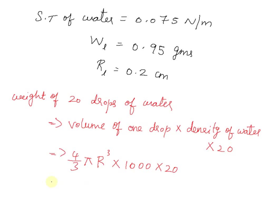 SOLVED: In measuring the surface tension of a liquid (drop weight ...