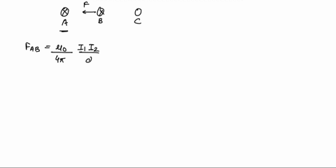 three-wires-are-equally-spaced-along-line-perpendicular-to-the-page-as-shown-below-wires-a-and-b-each-carry-current-44ainto-the-page-when-wire-c-carries-no-current-wire-b-experiences-force-f-47213