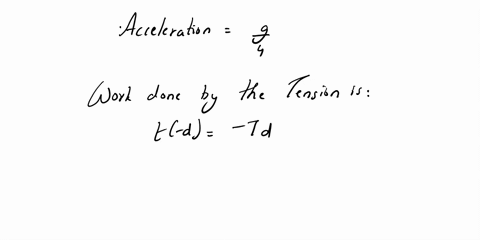 a-bucket-tied-to-a-string-is-lowered-at-a-constant-acceleration-of-g4-if-the-mass-of-the-bucket-is-m-and-is-lowered-by-a-distance-d-the-work-done-by-the-string-will-be-assume-the-string-to-b-33862