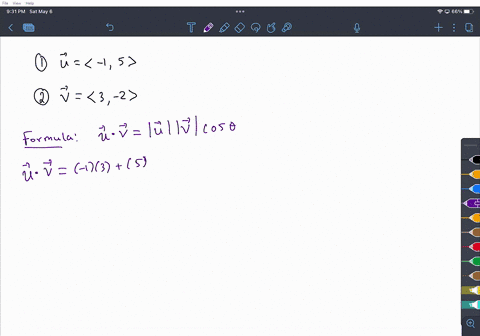 find-the-angle-between-the-vectors-u-1-5-and-v-3-2