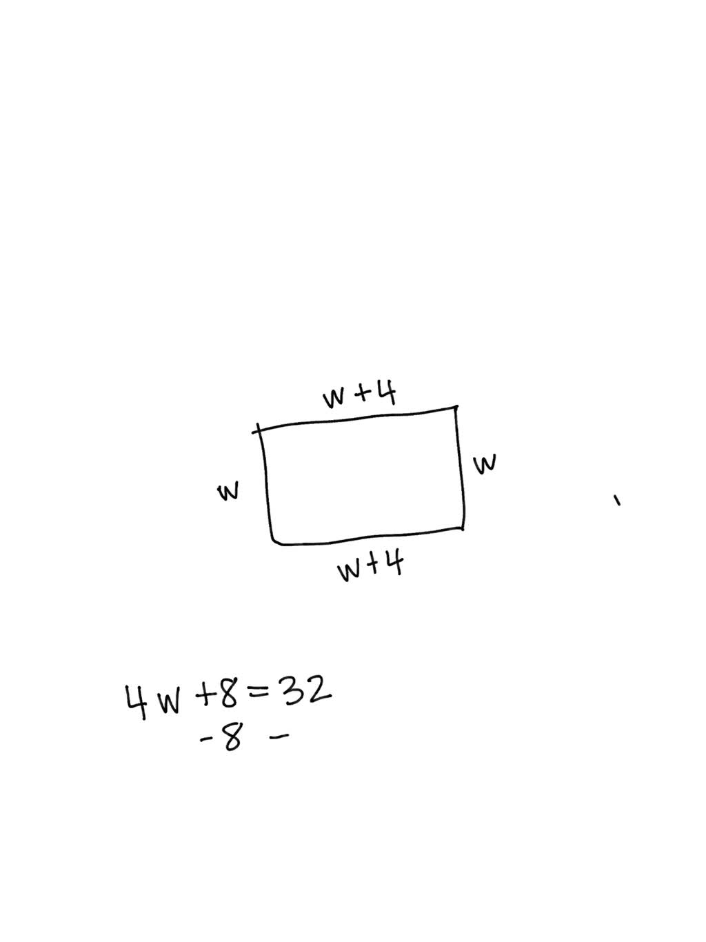 SOLVED A rectangular room is 4 meters longer than it is wide, and its