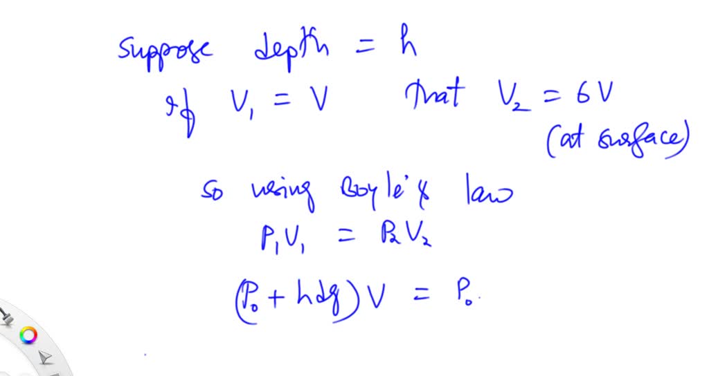 SOLVED assuming normal barometric pressure how deep in the ocean is the point where in air