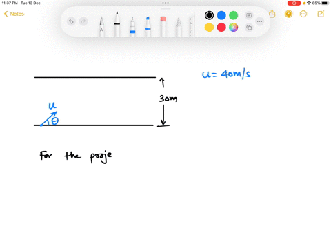a-projectile-is-launched-with-an-initial-speed-of-40-ms-from-the-floor-of-a-tunnel-whose-height-is-30-m-what-angle-of-elevation-should-be-used-to-achieve-the-maximum-possible-horizontal-rang-63308