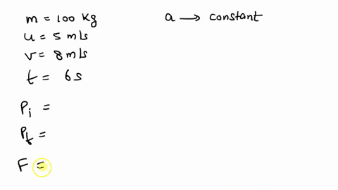 an-object-of-mass-100-kg-is-accelerated-uniformly-from-a-velocity-of-5-ms-1-to-8-ms-1-in-6-s-calculate-the-initial-and-final-momentum-of-the-object-also-find-the-magnitude-of-the-force-exerted-on-the-