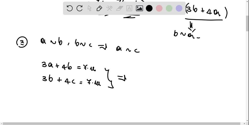 SOLVED:For A,b €Z_ Define If And Only If 3a | 4b Is Divisible By 7 ...