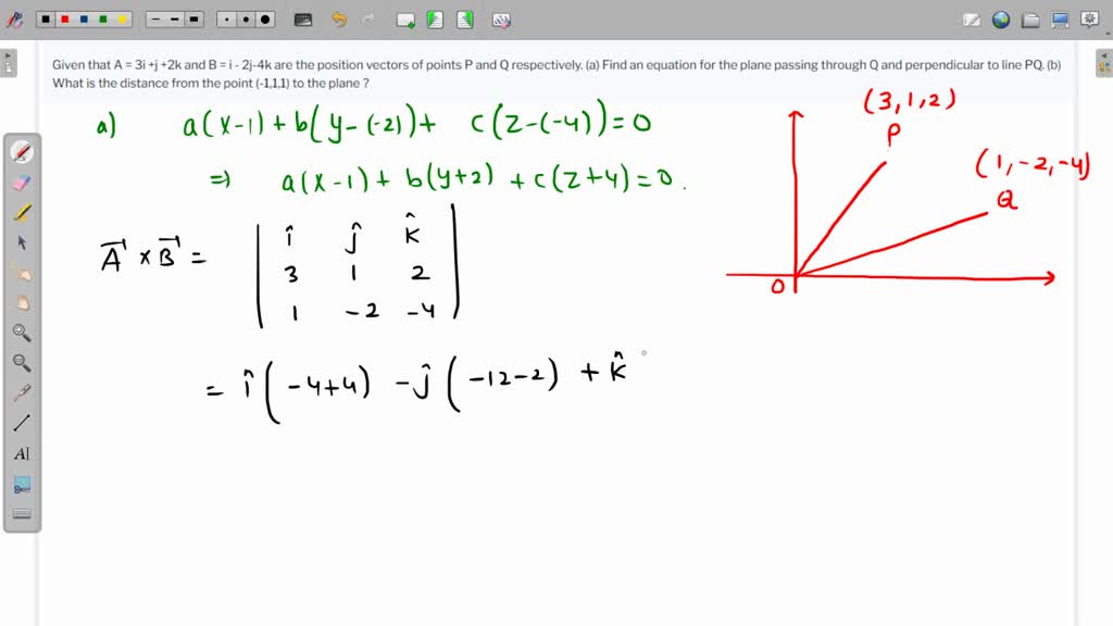 SOLVED: Three Points P , Q,R Respectively Have Position Vectors: 0F = I ...