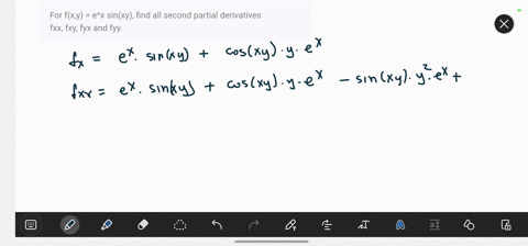 for-fxy-ex-sinxy-find-all-second-partial-derivatives-fxx-fxy-fyx-and-fyy-56958