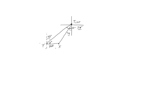 a-tree-is-on-bearing-s-36-w-from-a-point-x-and-s-78w-from-a-point-y-if-x-is-200m-due-east-of-y-calculate-the-distance-of-the-tree-from-y-to-the-nearest-metre-16907