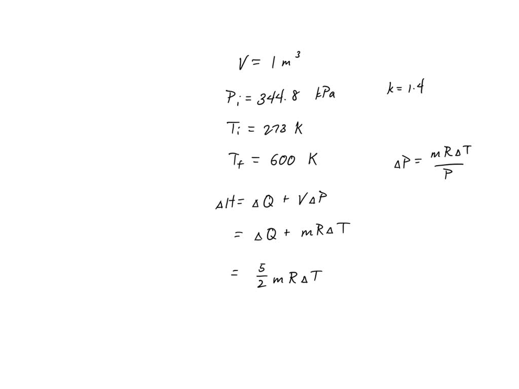 SOLVED: The temperature of an ideal gas in a sealed 0.40-m3 rigid ...