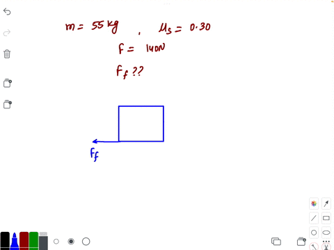 a-55-kg-box-rests-on-a-horizontal-surface-the-coefficient-of-static-friction-a-horizontal-140-n-force-is-applied-to-between-the-box-and-the-surface-is-030-the-box-what-is-the-friction-force-50967