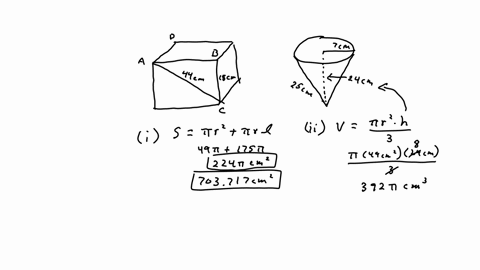 question-5-20-marks-this-question-is-based-on-your-work-on-muies-up-to-and-including-unit-8-a-figure-2-shous-a-cuboid-and-a-solid-cone-bot-drawn-to-scale-edge-bc-has-length-18-mathrmcm-and-the-dingona