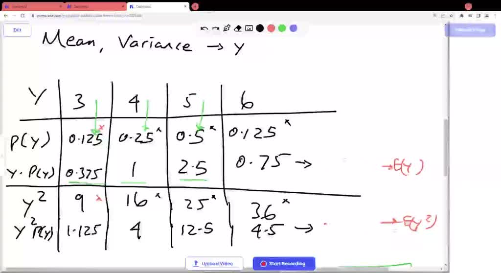 SOLVED: Determine the covariance and correlation for the following ...