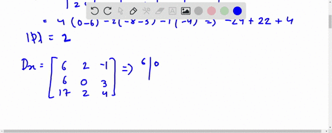 use-cramers-rule-to-solve-the-system-of-equations-4x2y-z6-2x-3z6-x2y4z17