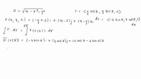 let-s-be-the-hemisphere-z-v16-x2-_-y2-oriented-upward-as-in-figure-1-and-c-be-its-boundary-curve-in-the-xy-plane-oriented-counterclockwise-verify-stokess-theorem-for-f-xyx-y21-x-2j-x-yk-by-e-05102