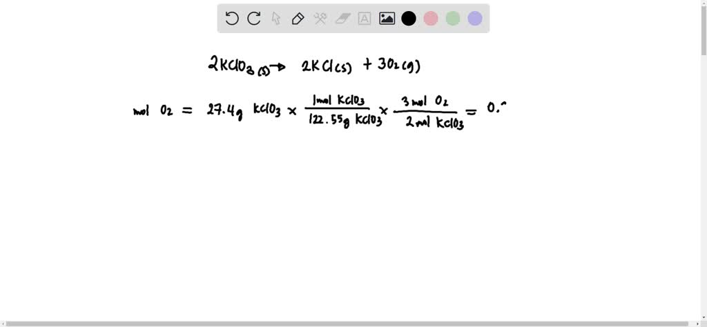 SOLVED: Oxygen gas can be generated by the decomposition of potassium ...