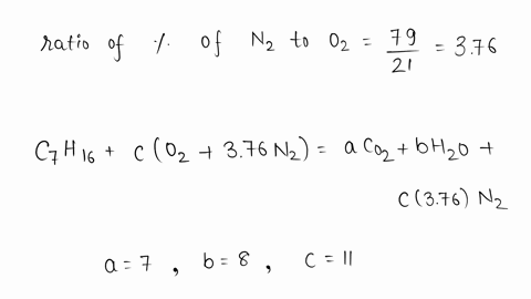 a-gasoline-can-be-represented-by-the-formula-c7h16-a-write-the-theoretical-combustion-equation-for-this-fuel-b-determine-the-air-fuel-ratio-by-weight-c-determine-the-air-fuel-ratio-by-volume-63392