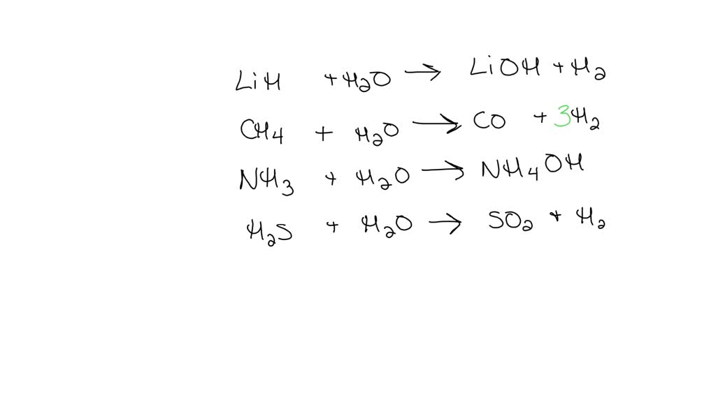 Which of the following produces H2 gas when added to water? A. LiH B ...