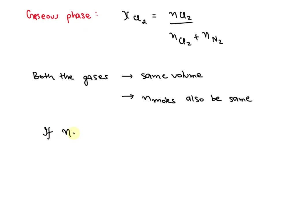 SOLVED A Mixture Of 3 M 3 Of Cl2 And 3 M 3 Of N2 Saturated With Steam 
