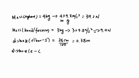 the-arm-shown-in-the-figure-5-supports-4kg-sphere-the-mass-of-the-hand-and-forearm-together-is-3kg-and-its-weighl-acts-at-a-point-15-cm-from-the-elbow-determine-ihe-force-exerted-by-ihe-bice-27952