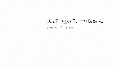one-of-the-few-xenon-compounds-that-form-is-cesium-xenon-heptafluoride-csxef7-how-many-moles-of-csxef7-can-be-produced-from-the-reaction-of-140-mol-cesium-fluoride-with-140-mol-xenon-hexaflu-24632
