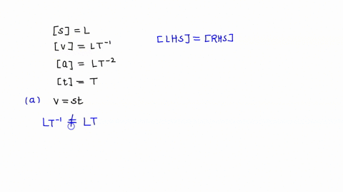 consider-the-physical-quantities-s-v-a-and-t-with-dimensions-s-l-v-lt1-a-lt2-and-t-t-determine-whether-each-of-the-following-equations-is-dimensionally-consistent-v-st-a2-2vst-ast-vt-v-stat2-52337