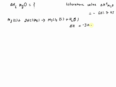 write-the-thermochemical-equation-for-the-standard-enthalpy-of-formation-of-mgos-use-your-data-and-hess-law-to-determine-the-value-of-ach-mgo-enter-fractional-coefficients-needed-eg-12-or-05-91718