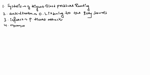 matching-1-systolic-2-auscultation-3-infarct-murmur-a-racing-pounding-heartbeat-b-thin-flexible-tube-inserted-into-body-c-chest-pairn-d-bacterial-infection-of-inner-layer-of-heart-e-congenit-41408