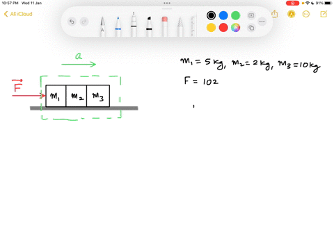 0-three-blocks-of-masses-mi-5-kg-mz-2-kg-my-10-kg-are-placed-in-contact-with-cach-other-rictionless-horizontal-surface-as-shown-in-the-figure-below-a-constant-horizontal-force-f-102-n-is-app-78802