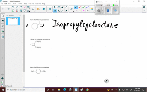 name-the-following-cycloalkane