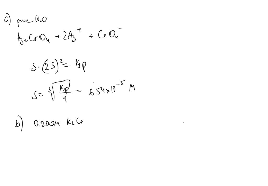 Solved Calculate The Molar Solubility Of Ag2cro4 Ksp 1 12ã 10 12 Solved Calculate The Molar Solubility Of Ag2cro4 Ksp 1 12ã 10 12
