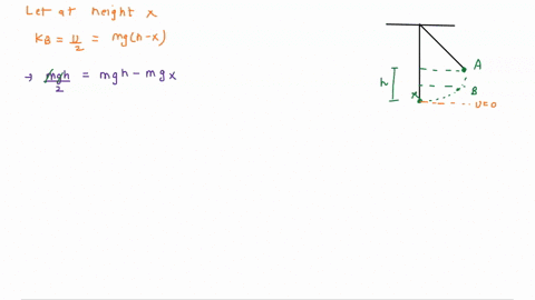 question-1-a-pendulum-is-pulled-back-to-a-height-h-above-its-rest-position-when-released-the-pendulum-swings-back-and-forth-such-that-its-potential-energy-is-zero-when-its-kinetic-energy-is-26645