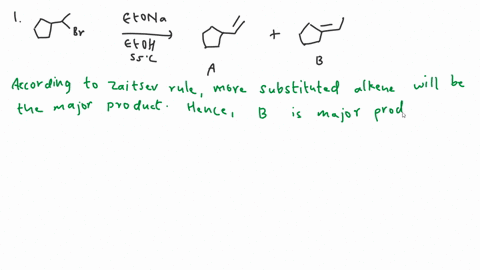 exercises-1-using-zaitsevs-rule-predict-which-would-be-the-major-product-of-the-following-reaction-or-a-b-predict-the-major-product-formed-when-2-bromobutane-is-subjected-to-dehydrobromination-using-s
