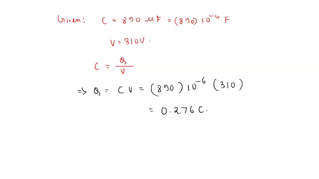 SOLVED: An electronic flash unit for a camera contains a capacitor with ...