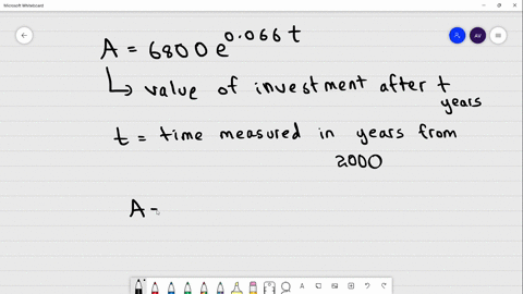 the-value-of-a-particular-investment-follows-a-pattern-of-exponential-growth-in-the-year-2000-you-invested-money-in-a-money-market-account-the-value-of-your-investment-t-years-after-2000-is-41821