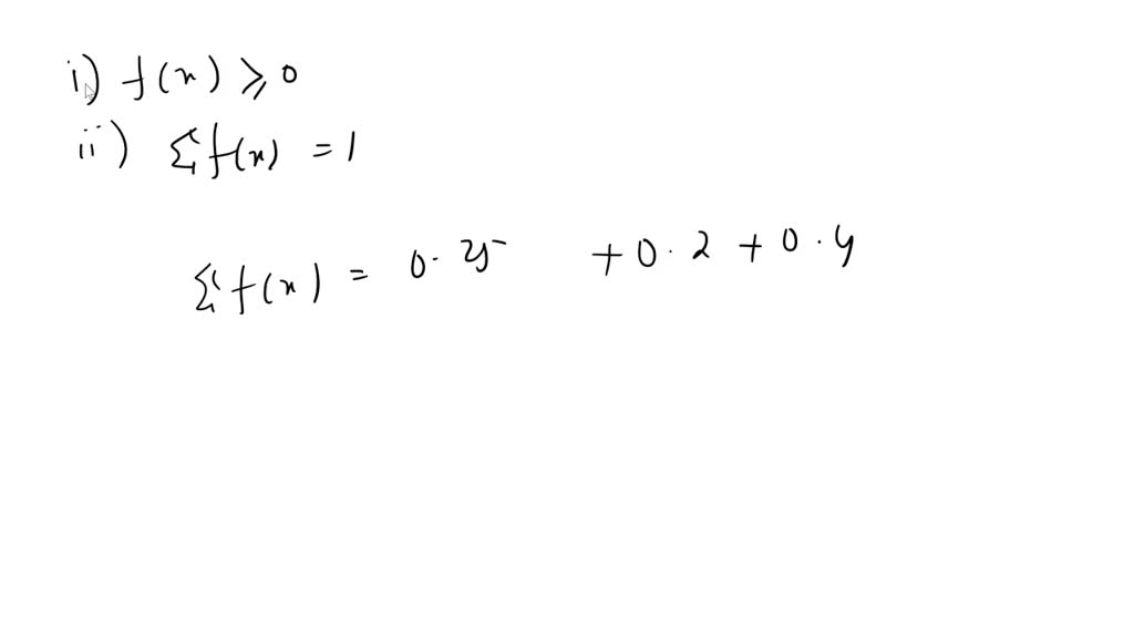 SOLVED: Show that your probability distribution satisfies the required ...