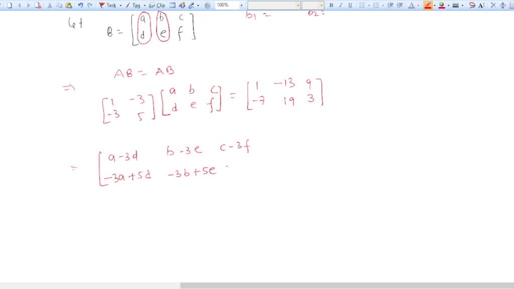 SOLVED: If A = And AB = Determine The First And Second Columns Of B Let ...