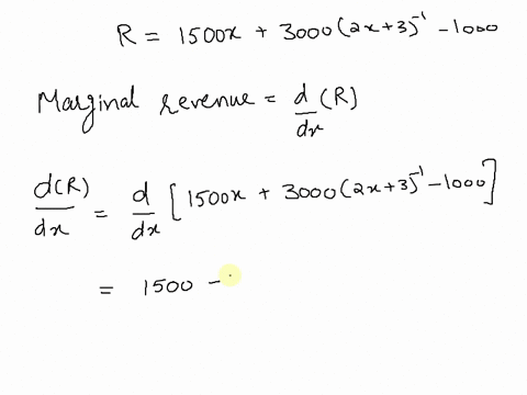 the-revenue-from-the-sale-of-product-is-in-dollars-r-1500x-30002x-3-1-1000-where-is-the-number-of-units-sold-find-the-marginal-revenue-when-250-units-are-sold-round-your-answer-to-two-decima-39504