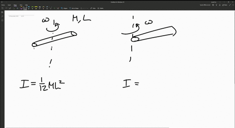 a-slender-metal-rod-has-mass-m-and-length-l-the-rod-is-first-rotated-about-perpendicular-axis-through-its-center-with-angular-velocity-w-see-figure-a-below-it-is-then-rotated-about-perpendic-54753