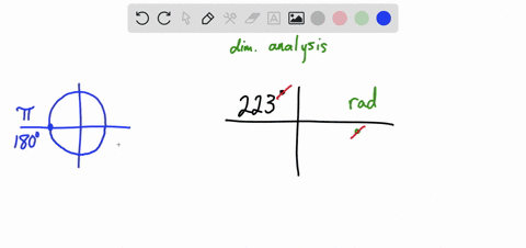 An angle measures 233 degrees what is the angles measure in...