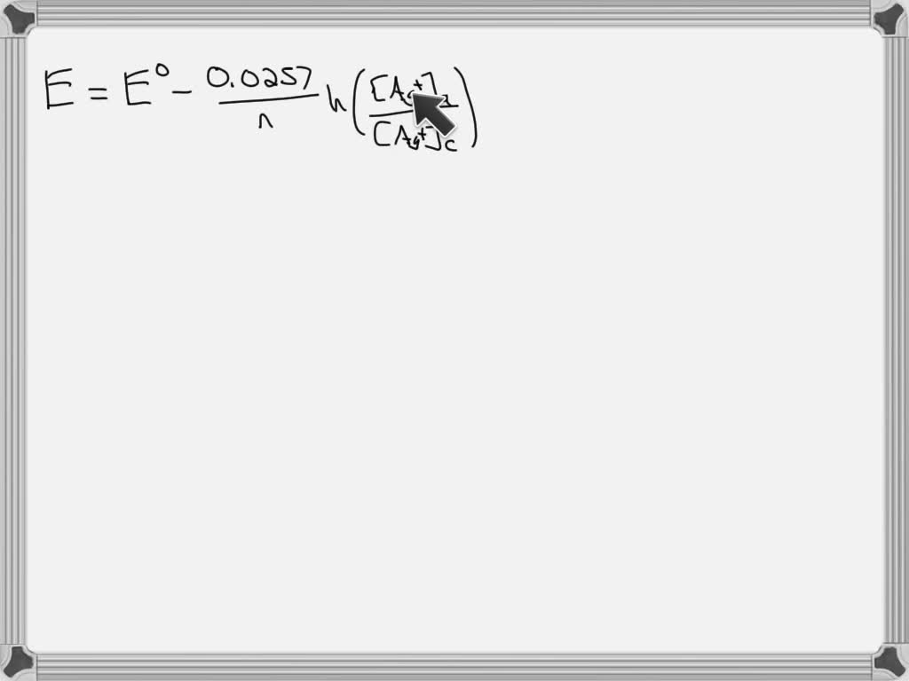 SOLVED What is the standard cell potential at 25 Â°C for a cell that consists of a silver