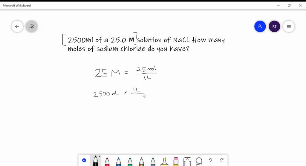 SOLVED Calculate the number of moles of sodium chloride and the mass if sodium chloride in 250