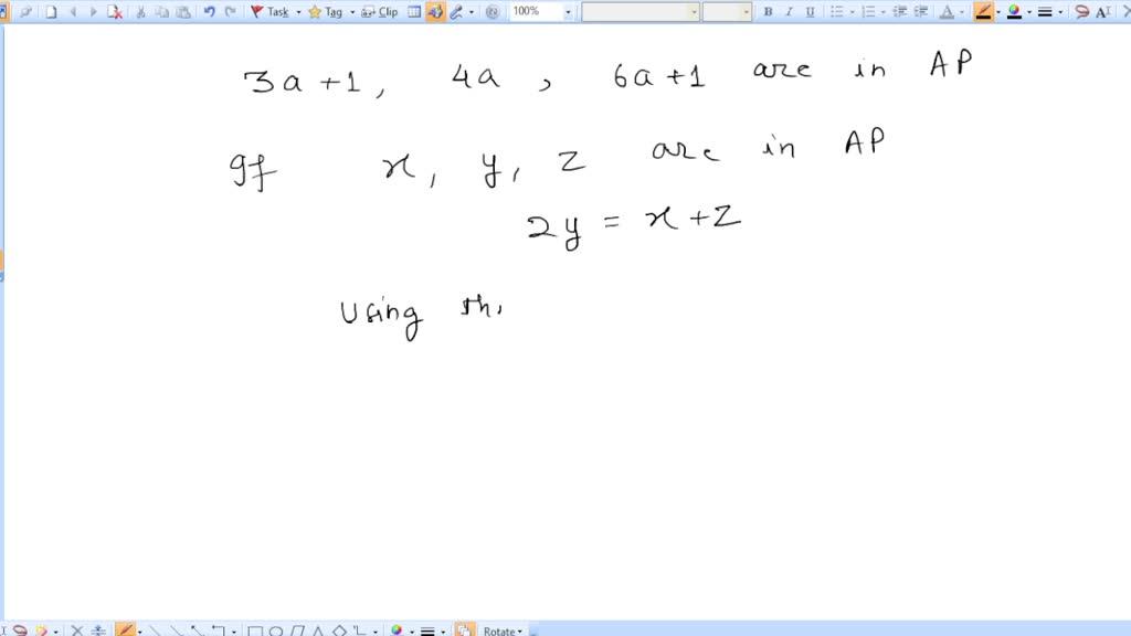 SOLVED: Find the value of a to make 3a + 1, 4a, 6a + 1 an arithmetic ...