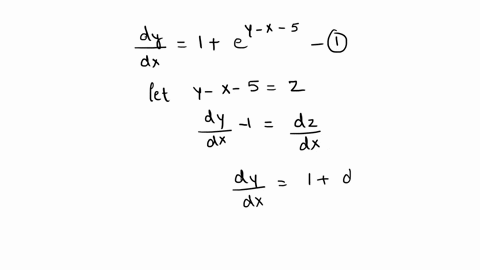 solve-the-following-differential-equation-by-using-an-appropriate-substitution-dy-1ey-x-5-dx-89465